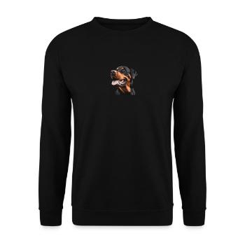 Chien Rottweiler - Sweat-shirt Unisexe - noir - Devant - Alina (178cm) & Michal (187cm)