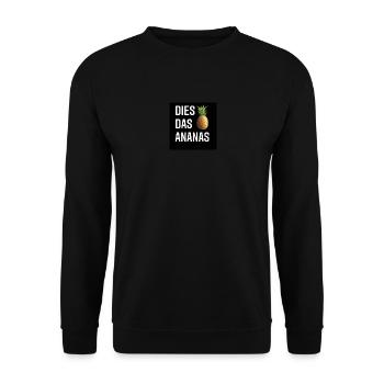Dies das Ananas schwarz - Unisex Pullover - Schwarz - Vorne - Alina (178cm) & Michal (187cm)