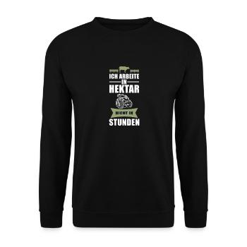 Landwirt Bauer Farmer - Unisex Pullover - Schwarz - Vorne - Alina (178cm) & Michal (187cm)