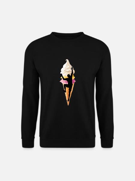 eisklettern eispickel klettern am eis - Unisex Pullover - Schwarz