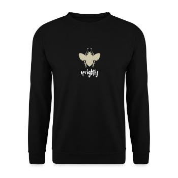 Beige Bee Sprightly Biene Be Sprightly - Unisex Sweatshirt - black - Front - Alina (178cm) & Michal (187cm)