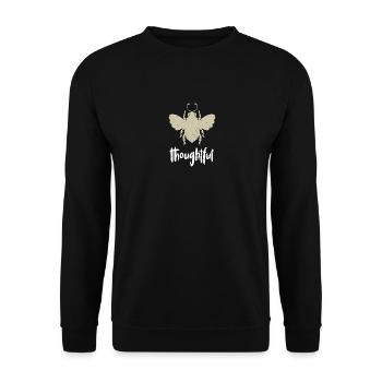 Beige Bee Thoughtful Biene Be Thoughtful - Unisex Sweatshirt - black - Front - Alina (178cm) & Michal (187cm)