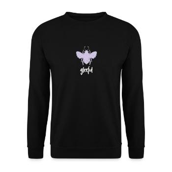 Abeille pastel violette Abeille joyeuse Soyez joyeuse - Sweat-shirt Unisexe - noir - Devant - Alina (178cm) & Michal (187cm)