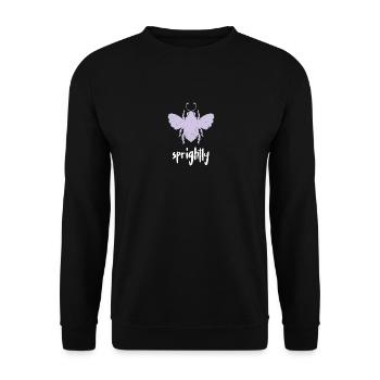Purple Pastel Bee Sprightly Bee Be Sprightly - Unisex Sweatshirt - black - Front - Alina (178cm) & Michal (187cm)