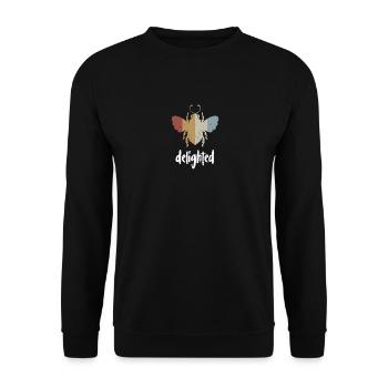 Retro Bee Delighted Biene Be Delighted - Unisex Sweatshirt - black - Front - Alina (178cm) & Michal (187cm)