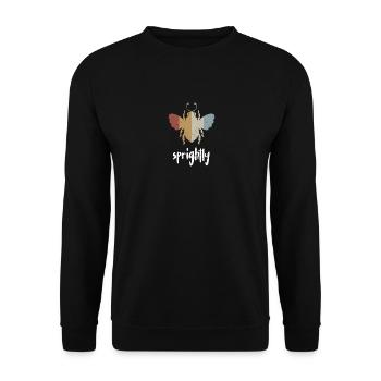 Retro Bee Sprightly Biene Be Sprightly - Unisex Sweatshirt - black - Front - Alina (178cm) & Michal (187cm)