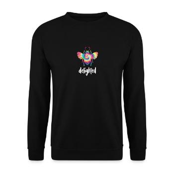 Tie Dye Bee Ravi Biene Be Ravi - Sweat-shirt Unisexe - noir - Devant - Alina (178cm) & Michal (187cm)