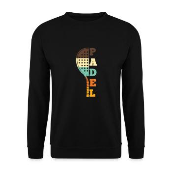 Padel Tennis Paddle Paddle Ball Padel Platform - Unisex Sweatshirt - black - Front - Alina (178cm) & Michal (187cm)