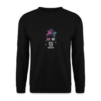 British Indian Ocean Territory - Unisex Sweatshirt - black - Front - Alina (178cm) & Michal (187cm)
