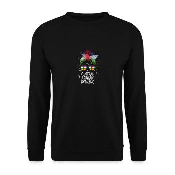 Central African Republic - Unisex Sweatshirt - black - Front - Alina (178cm) & Michal (187cm)