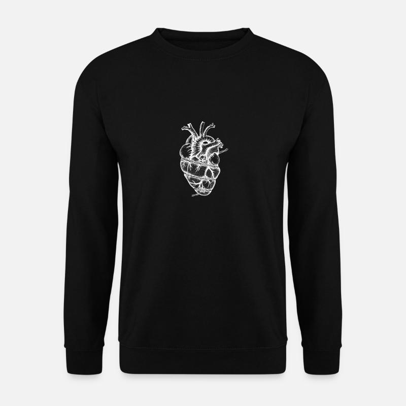 Herz und Stacheldraht - Unisex Pullover - Schwarz