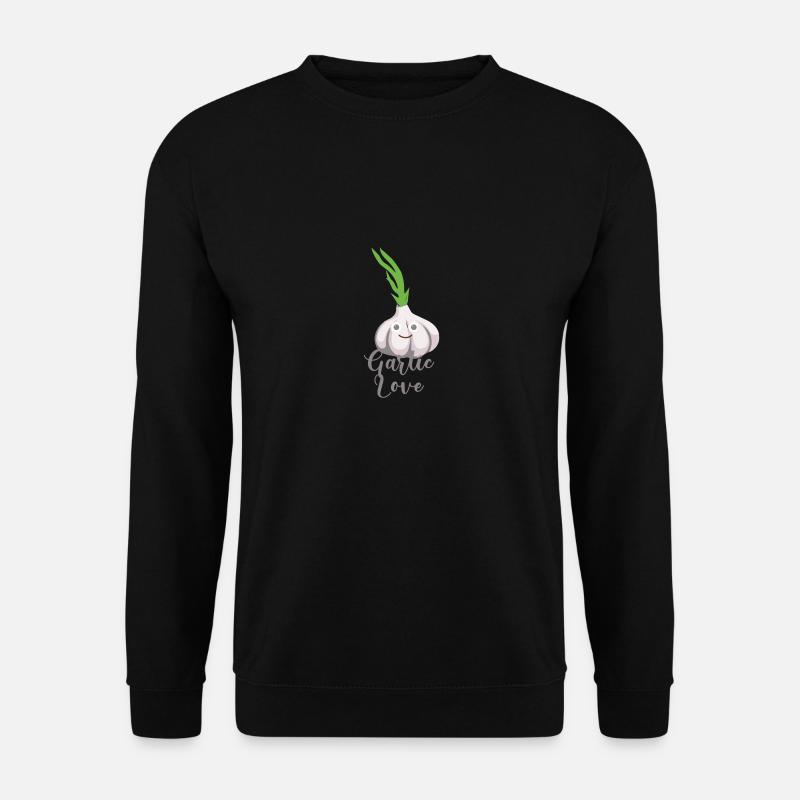 garlic love,knoblauch,liebe,gemüse,comic - Unisex Pullover - Schwarz