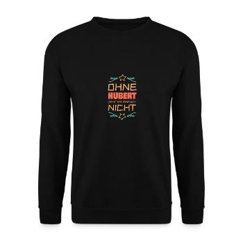Hubert - Unisex Pullover - Schwarz - Vorne - Alina (178cm) & Michal (187cm)