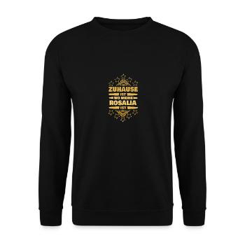 Frau für Rosalia Freundin Ehefrau - Unisex Pullover - Schwarz - Vorne - Alina (178cm) & Michal (187cm)
