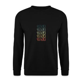 1952 - Unisex Pullover - Schwarz - Vorne - Alina (178cm) & Michal (187cm)
