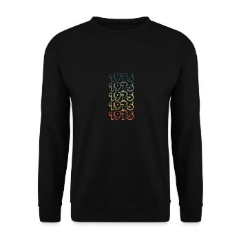 1975 - Unisex Pullover - Schwarz - Vorne - Alina (178cm) & Michal (187cm)