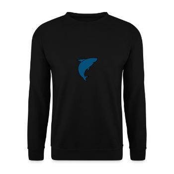 Cool shark illustration for all designs minimal - Unisex Sweatshirt - black - Front - Alina (178cm) & Michal (187cm)