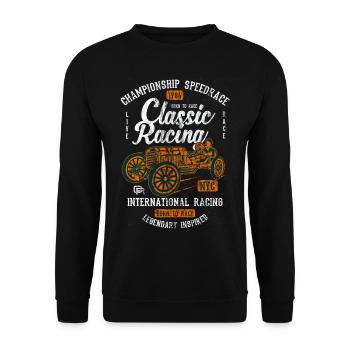 RACING CLASSIC - Racing Vintage Design Shirt - Sweat-shirt Unisexe - noir - Devant - Alina (178cm) & Michal (187cm)