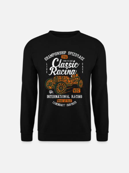 CLASSIC RACING - Vintage Racing Shirt Motiv - Unisex Pullover - Schwarz
