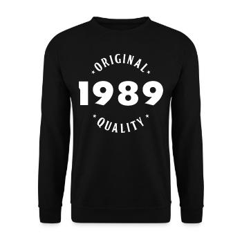 Qualité d'origine 1989 - Sweat-shirt Unisexe - noir - Devant - Alina (178cm) & Michal (187cm)