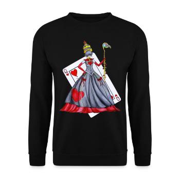 Reine de Coeur - Sweat-shirt Unisexe - noir - Devant - Alina (178cm) & Michal (187cm)