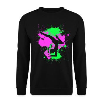 Gymnastique Gymnastique Fitness Gymnastique - Sweat-shirt Unisexe - noir - Devant - Alina (178cm) & Michal (187cm)