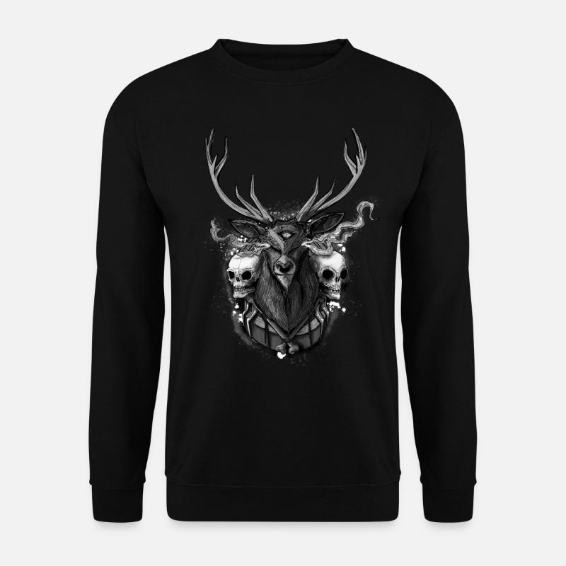 Hirsch - BONE SQL PRY - Unisex Pullover - Schwarz