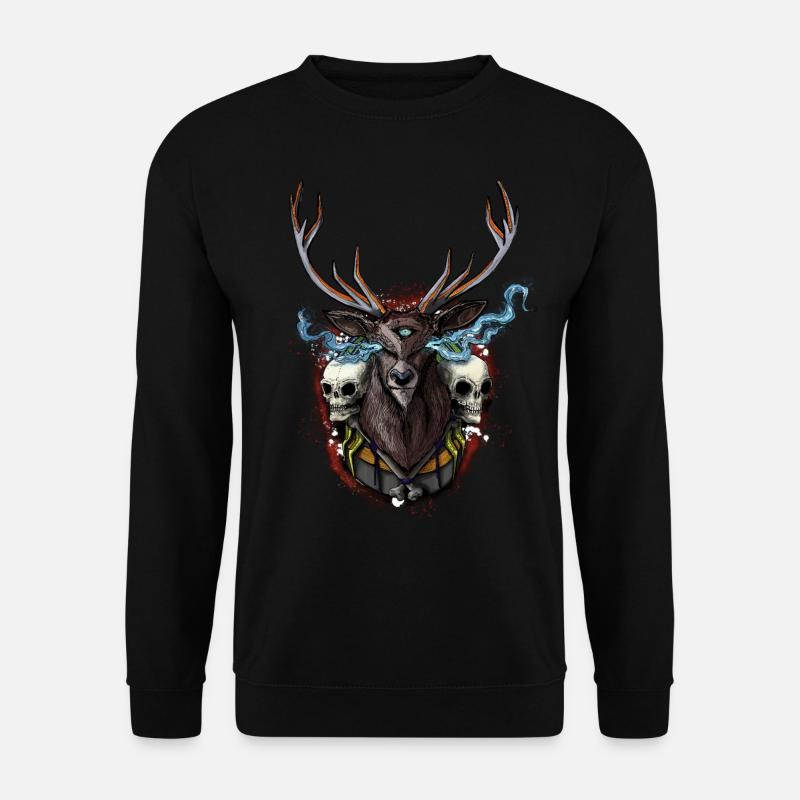 Cerf - BONE SQL PRY - Sweat-shirt Unisexe - noir