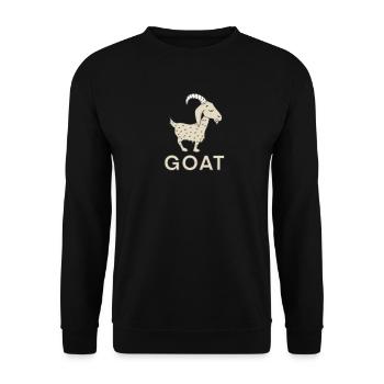 GOAT goat Ziege Ziegenbock Geschenk - Unisex Pullover - Schwarz - Vorne - Alina (178cm) & Michal (187cm)