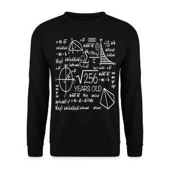 16th birthday mathematics school kids gift - Unisex Sweatshirt - black - Front - Alina (178cm) & Michal (187cm)