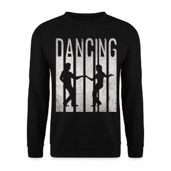 Dancing Disco Fox Boogie Woogie Tanzen Tanzpaar - Unisex Pullover - Schwarz - Vorne - Alina (178cm) & Michal (187cm)