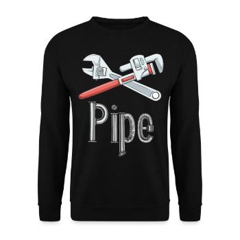 Cadeau d'outil drôle de plombier plombier - Sweat-shirt Unisexe - noir - Devant - Alina (178cm) & Michal (187cm)