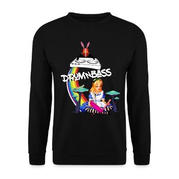Drum'n'bass Girl D'n'B DNB Hard Weed Jungle Music - Unisex Sweatshirt - black - Front - Alina (178cm) & Michal (187cm)