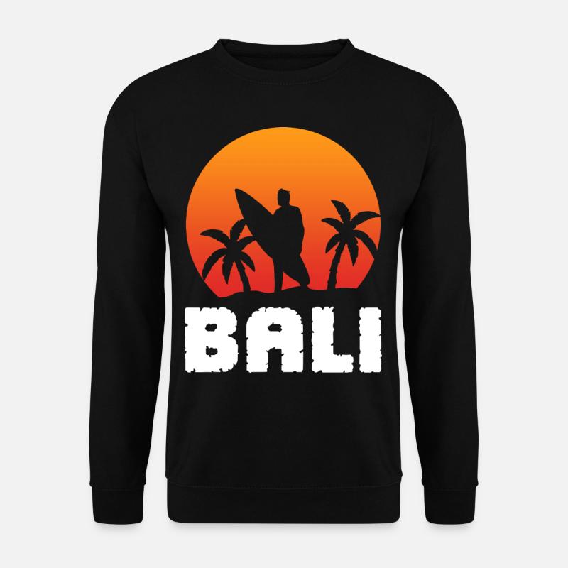 Bali Surfer Surfsurfergirl Surfboard - Unisex Sweatshirt - black
