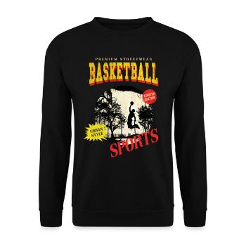 Basketteur Basketteur Dunking Sport Vintage - Sweat-shirt Unisexe - noir - Devant - Alina (178cm) & Michal (187cm)