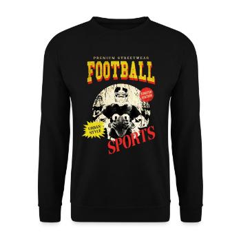 Joueur de football américain Vintage Retro USA Sport - Sweat-shirt Unisexe - noir - Devant - Alina (178cm) & Michal (187cm)