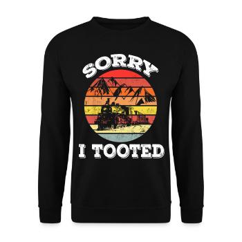 Sorry I Tooted - Rétro - Sweat-shirt Unisexe - noir - Devant - Alina (178cm) & Michal (187cm)