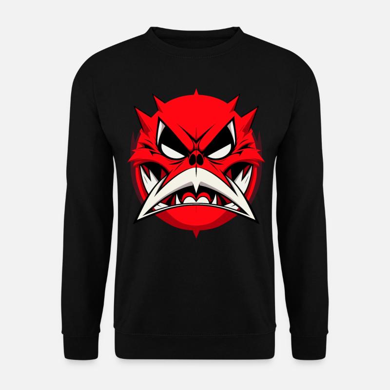 Abstraktes Böses Gesicht - Unisex Pullover - Schwarz