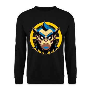 Evil man with horns - Unisex Sweatshirt - black - Front - Alina (178cm) & Michal (187cm)