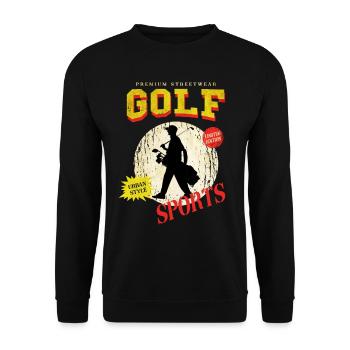 Golf Golf Golfer Sport Hobby Club Vintage - Unisex Sweatshirt - black - Front - Alina (178cm) & Michal (187cm)