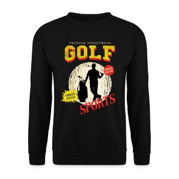 Golf Golf Golfer Sport Hobby Club Vintage - Unisex Sweatshirt - black - Front - Alina (178cm) & Michal (187cm)