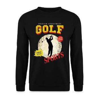 Golf Golfing Golfers Sports Hobby Club Vintage - Unisex Sweatshirt - black - Front - Alina (178cm) & Michal (187cm)