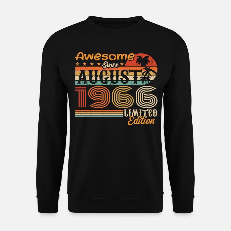 1966 August Geschenkidee August 1966 - Unisex Pullover - Schwarz