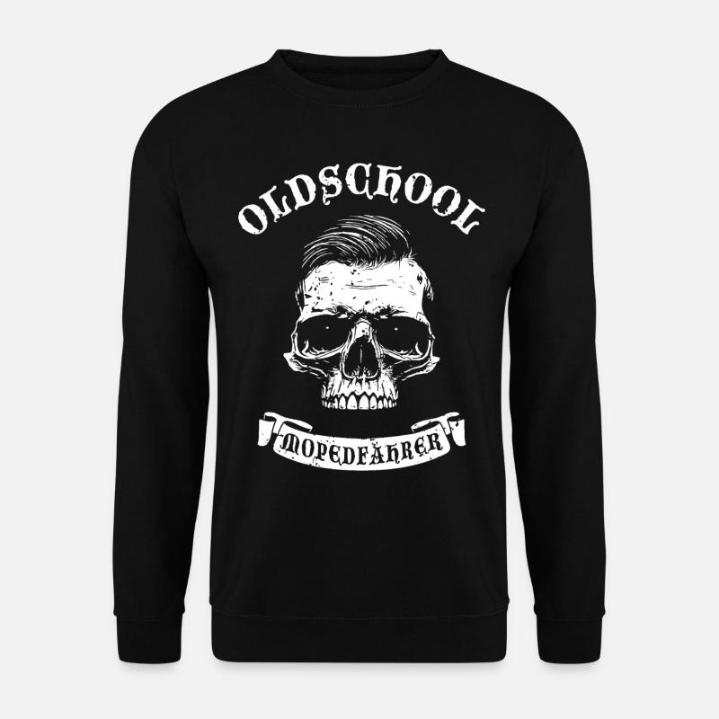 Oldschool Moped Fahrer - Unisex Pullover - Schwarz