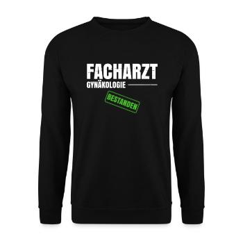 Facharzt Gynäkologie - Unisex Pullover - Schwarz - Vorne - Alina (178cm) & Michal (187cm)