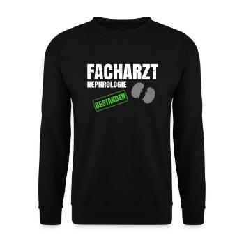 Facharzt Nephrologie - Unisex Pullover - Schwarz - Vorne - Alina (178cm) & Michal (187cm)
