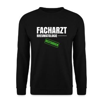 Facharzt Rheumatologie - Unisex Pullover - Schwarz - Vorne - Alina (178cm) & Michal (187cm)