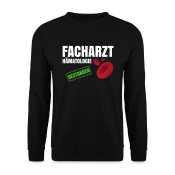 Facharzt für Hämatologie - Unisex Pullover - Schwarz - Vorne - Alina (178cm) & Michal (187cm)