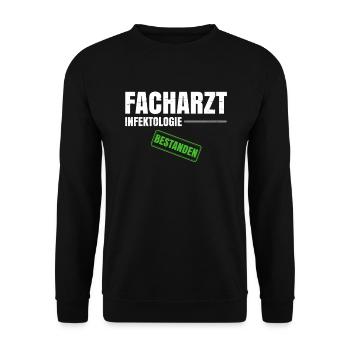 Facharzt für Infektologie - Unisex Pullover - Schwarz - Vorne - Alina (178cm) & Michal (187cm)