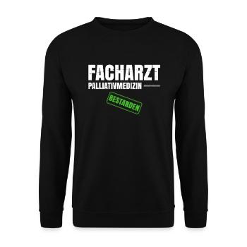 Facharzt Palliativmedizin - Unisex Pullover - Schwarz - Vorne - Alina (178cm) & Michal (187cm)